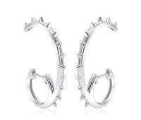 Nifty Unique Thorn Shaped Silver Stud Earring HO-2472